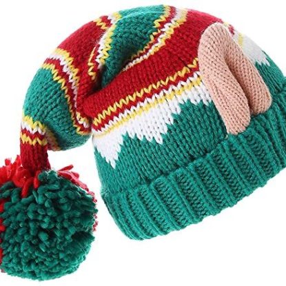 LMLALML 100% Acrylic Christmas Winter Cap Xmas Gift Idea for Kids and Adults