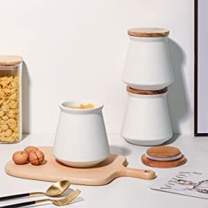 ComSaf Airtight Canisters with Wood Lid