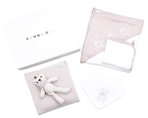 Kanga + Roo Large Hooded Baby Towel + Accessories