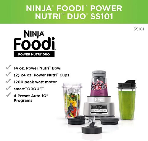 Ninja Foodi Smoothie Bowl Maker and Nutrient Extractor Blender