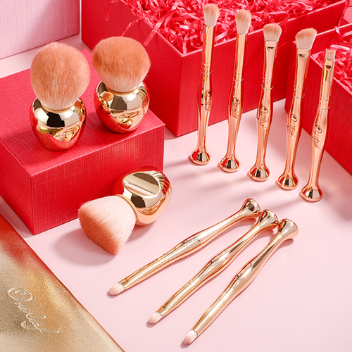 Oneleaf Standing Makeup Golden Color Brush Set 
