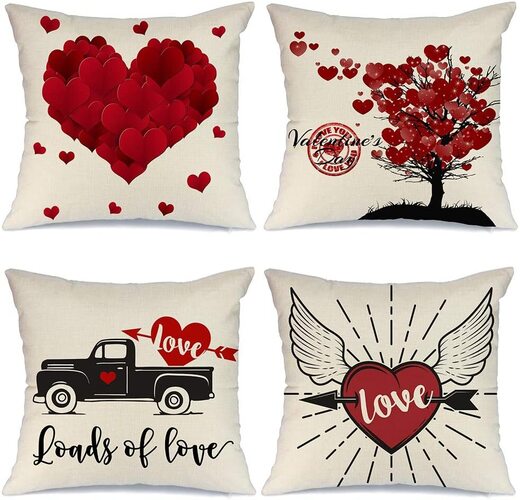 valentines day pillow cover