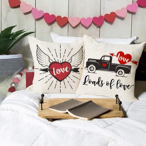 valentines day throw pillow cover
