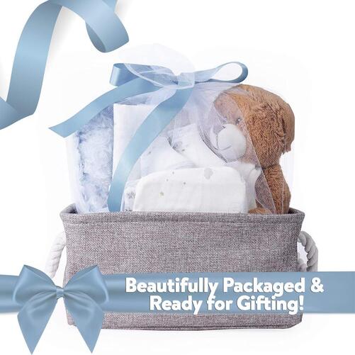 Lily and Page 8pcs Baby Shower Gift Set with Basket