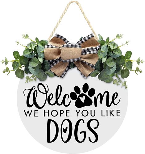 Asoulin Adorable Dog Welcome Sign Dog Lovers Gift