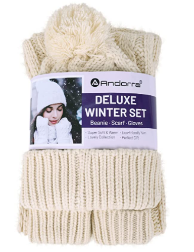 ANDORRA Winter Beanie Knit Set