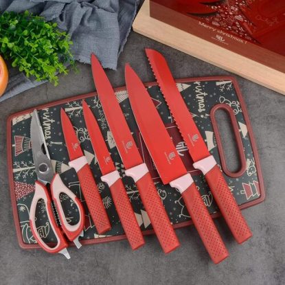 HL zhujiabao 8 PCS Knife Set with Holder Christmas Gift Set