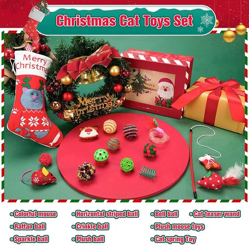PAWCHIE Christmas cat toy stocking gift set