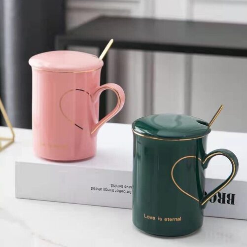 Mohong 2pcs Beautiful Coffee Mug Set