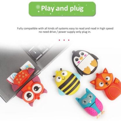‎BORLTER CLAMP 5 pcs 16GB Animals Family USB Flash Drive for Kids
