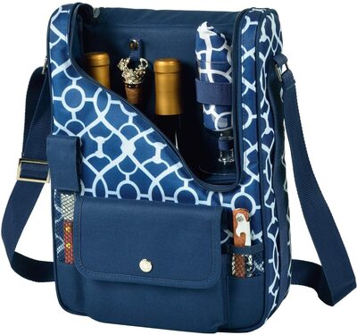 Picnic at Ascot Insulated Wine and Cheese Cooler Bag for 2