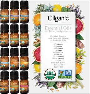 Organic Aromatherapy Essential Oils Set