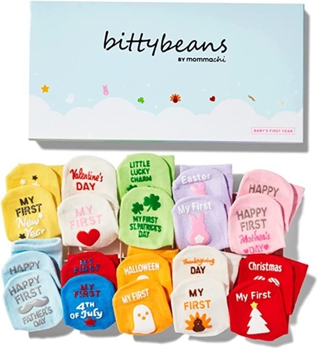 Baby Holiday Themed Socks with Cute Design and Quotes