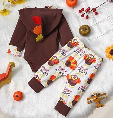 Cute Baby Thanksgiving Cotton Outfit