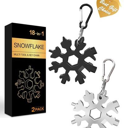 all in one snowflake multi tool and key chain