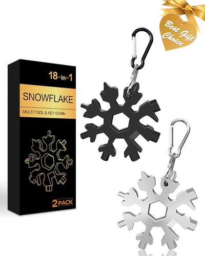 all in one snowflake multi tool and key chain