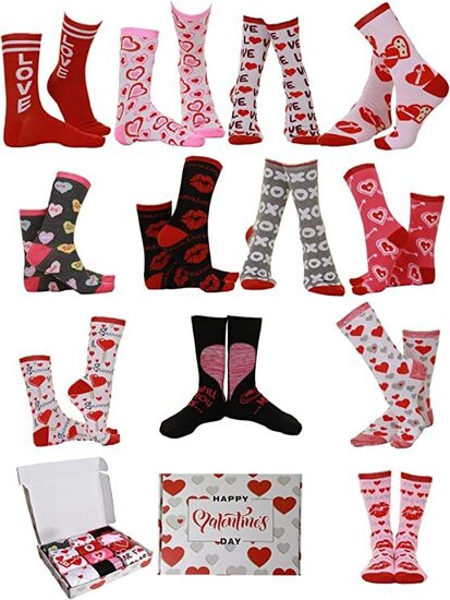 Gilbins Women Valentines Day Socks in Gift Box