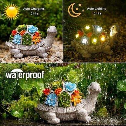 Nacome Garden ‎Turtle Figurine with LED Light