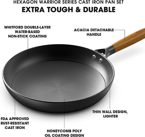 honeycomb non-stick coating design frying pans by imakru